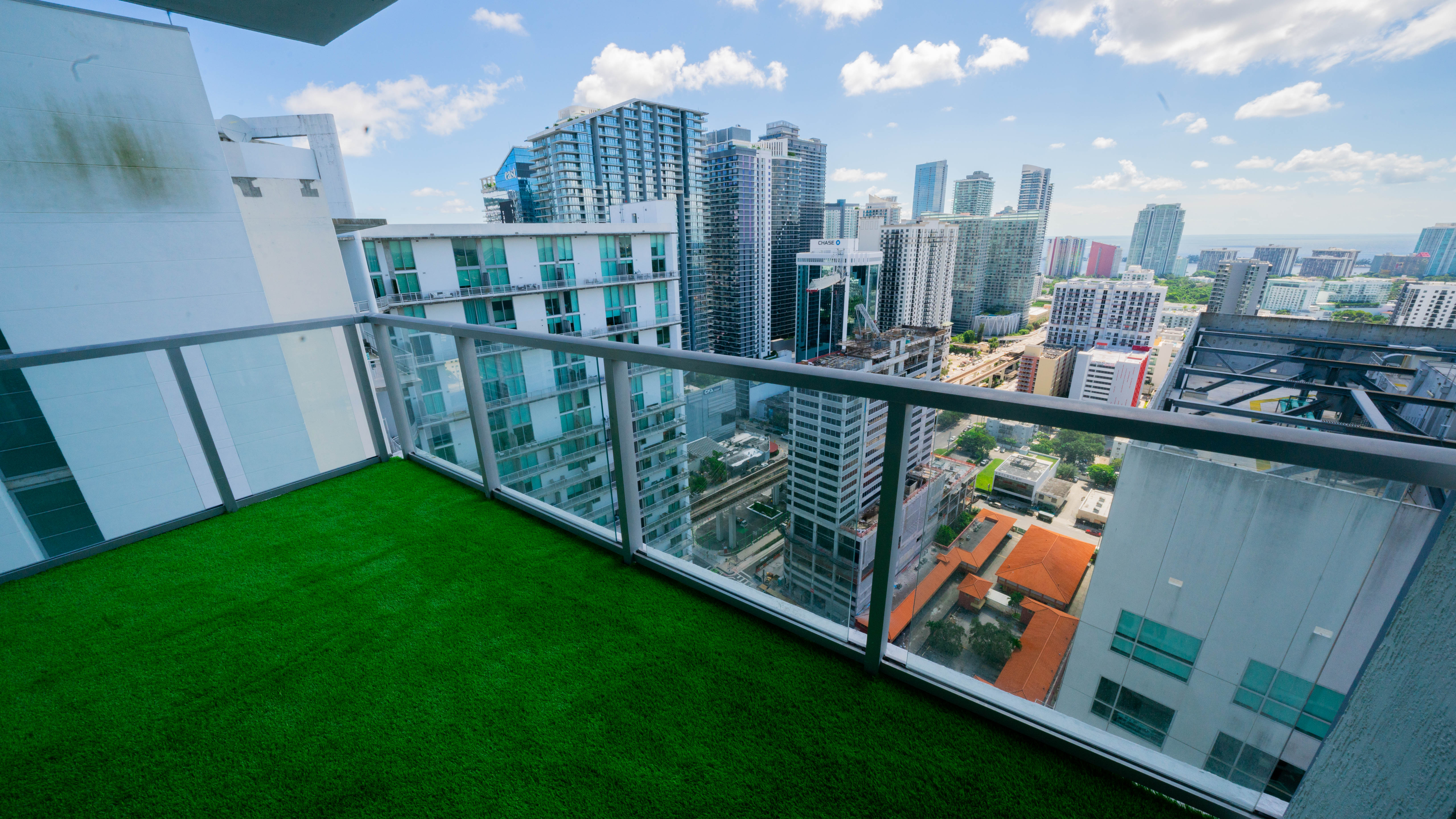 Project 3: the balcony transformed with fitted green artificial turf